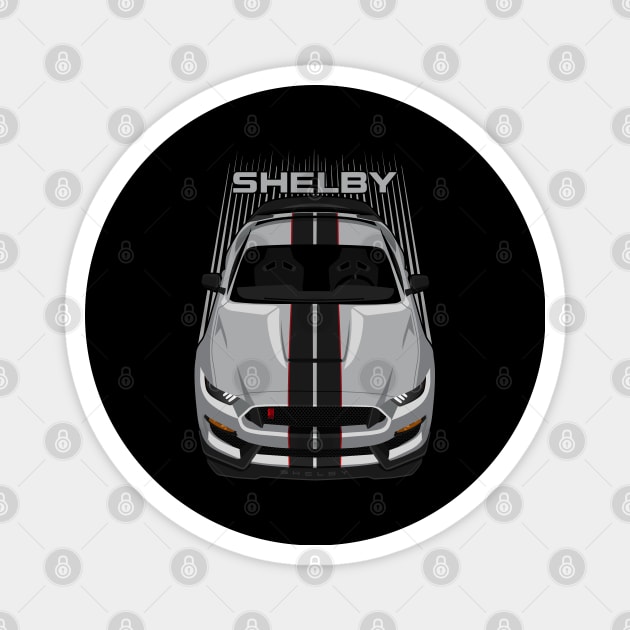 Ford Mustang Shelby GT350R 2015 - 2020 - Avalanche Grey - Black Stripes Magnet by V8social